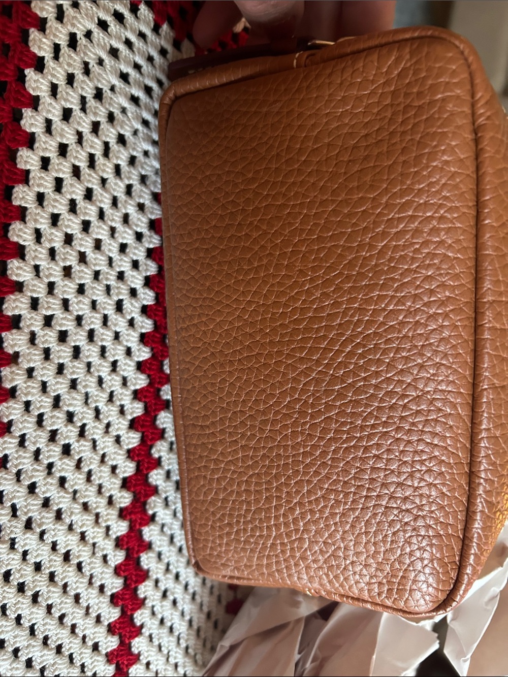 Dooney & Bourke Tan Pebble Leather Toiletry Kit - Picture 3 of 7